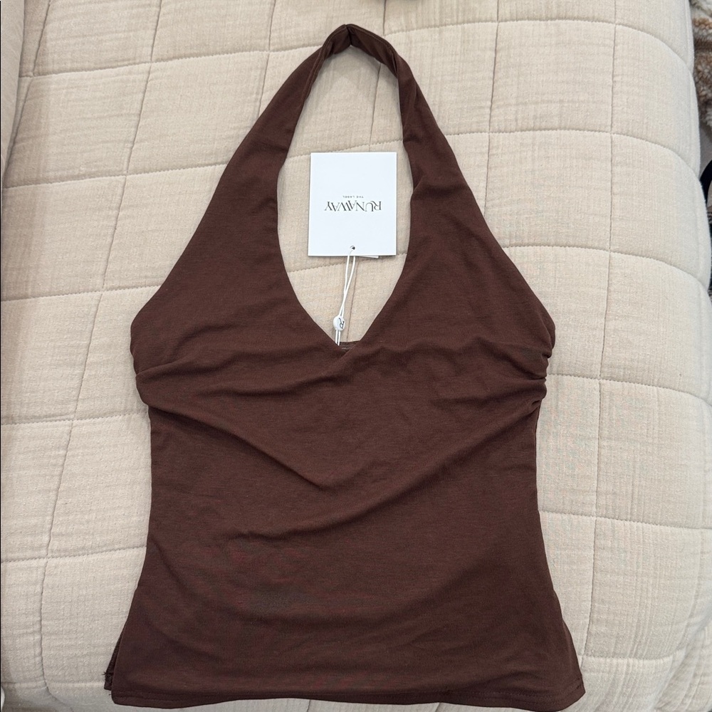 NEW V Neck Halter Top - Picture 6 of 9